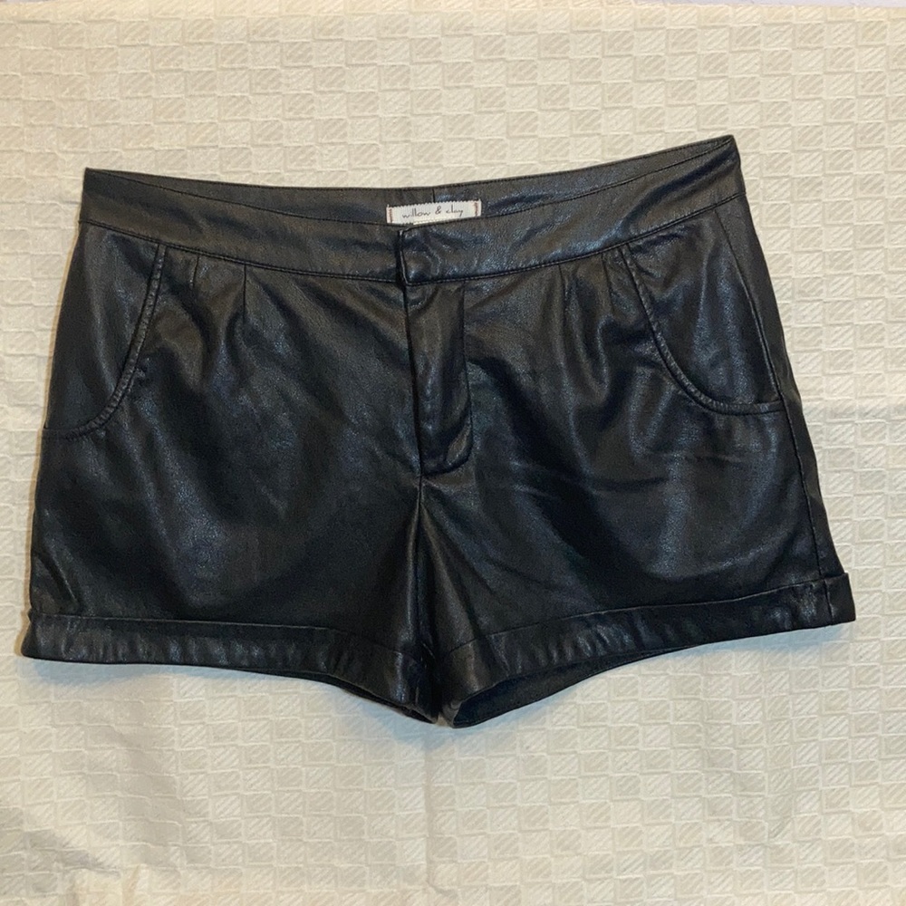 Willow & Clay Faux Leather Shorts